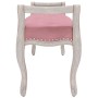 Banco de terciopelo rosa 110x45x60 cm de vidaXL, Bancos - Ref: Foro24-344441, Precio: 131,22 €, Descuento: %