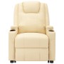 Sillón de masaje elevable cuero sintético blanco crema de vidaXL, Sillones de masaje eléctricos - Ref: Foro24-3100330, Precio...