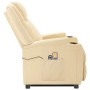 Cream white synthetic leather lifting massage chair by vidaXL, Electric massage chairs - Ref: Foro24-3100330, Price: 446,19 €...