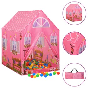 Tienda de juegos para niños con 250 bolas rosa 69x94x104 cm de vidaXL, Tiendas y túneles de juego - Ref: Foro24-3107748, Prec...