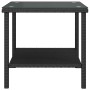 Mesa auxiliar vidrio templado ratán sintético negro 45x45x45 cm de vidaXL, Mesas auxiliares - Ref: Foro24-319398, Precio: 47,...