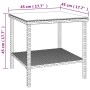 Schwarzer Beistelltisch aus gehärtetem Glas aus synthetischem Rattan, 45 x 45 x 45 cm von vidaXL, Seitentische - Ref: Foro24-...