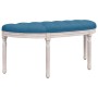 Banco de terciopelo azul 110,5x45x49 cm de vidaXL, Bancos - Ref: Foro24-344417, Precio: 88,03 €, Descuento: %