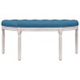 Banco de terciopelo azul 110,5x45x49 cm de vidaXL, Bancos - Ref: Foro24-344417, Precio: 88,03 €, Descuento: %