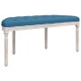 Banco de terciopelo azul 110,5x45x49 cm de vidaXL, Bancos - Ref: Foro24-344417, Precio: 88,03 €, Descuento: %