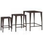 Stackable tables 3 pieces brown synthetic rattan by vidaXL, Side tables - Ref: Foro24-319385, Price: 47,84 €, Discount: %