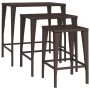 Stackable tables 3 pieces brown synthetic rattan by vidaXL, Side tables - Ref: Foro24-319385, Price: 47,84 €, Discount: %