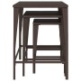 Stackable tables 3 pieces brown synthetic rattan by vidaXL, Side tables - Ref: Foro24-319385, Price: 47,84 €, Discount: %