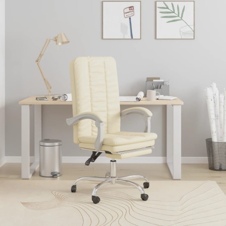 Silla de oficina reclinable cuero sintético crema de vidaXL, Sillas de oficina - Ref: Foro24-349720, Precio: 87,43 €, Descuen...