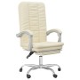 Silla de oficina reclinable cuero sintético crema de vidaXL, Sillas de oficina - Ref: Foro24-349720, Precio: 87,43 €, Descuen...