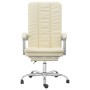 Silla de oficina reclinable cuero sintético crema de vidaXL, Sillas de oficina - Ref: Foro24-349720, Precio: 87,43 €, Descuen...