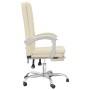 Silla de oficina reclinable cuero sintético crema de vidaXL, Sillas de oficina - Ref: Foro24-349720, Precio: 87,43 €, Descuen...