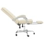 Silla de oficina reclinable cuero sintético crema de vidaXL, Sillas de oficina - Ref: Foro24-349720, Precio: 87,43 €, Descuen...