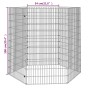 Rabbit cage 6 panels galvanized iron 54x100 cm by vidaXL, Cages and habitats for small animals - Ref: Foro24-171581, Price: 4...