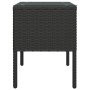 Black synthetic rattan tempered glass side table 53x37x48 cm by vidaXL, Side tables - Ref: Foro24-319400, Price: 32,20 €, Dis...