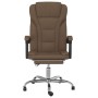 Silla de oficina reclinable de tela marrón de vidaXL, Sillas de oficina - Ref: Foro24-349694, Precio: 113,35 €, Descuento: %