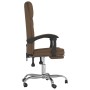 Silla de oficina reclinable de tela marrón de vidaXL, Sillas de oficina - Ref: Foro24-349694, Precio: 113,35 €, Descuento: %