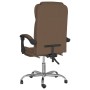 Silla de oficina reclinable de tela marrón de vidaXL, Sillas de oficina - Ref: Foro24-349694, Precio: 113,35 €, Descuento: %