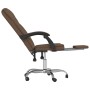 Silla de oficina reclinable de tela marrón de vidaXL, Sillas de oficina - Ref: Foro24-349694, Precio: 113,35 €, Descuento: %