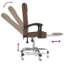 Silla de oficina reclinable de tela marrón de vidaXL, Sillas de oficina - Ref: Foro24-349694, Precio: 113,35 €, Descuento: %