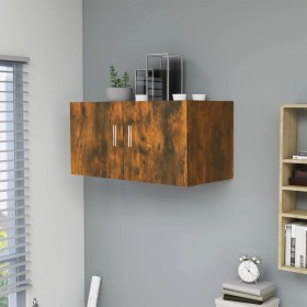 Smoked oak engineered wood wall cabinet 80x39x40 cm by vidaXL, Shelves and shelves - Ref: Foro24-815513, Price: 49,28 €, Disc...