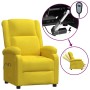 Sillón de masaje eléctrico tela amarillo claro de vidaXL, Sillones de masaje eléctricos - Ref: Foro24-3124820, Precio: 223,99...