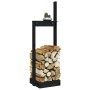 Firewood holder solid black pine wood 33.5x30x110 cm by vidaXL, Firewood bags and holders - Ref: Foro24-822620, Price: 38,60 ...