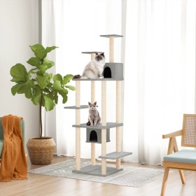 Cat scratching post with light gray sisal posts 176 cm by vidaXL, Cat furniture - Ref: Foro24-171688, Price: 71,66 €, Discoun...