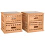 Mesitas de noche 2 uds madera maciza de nogal 34x34x34 cm de vidaXL, Mesitas de noche - Ref: Foro24-350346, Precio: 66,99 €, ...