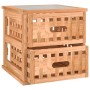 Mesitas de noche 2 uds madera maciza de nogal 34x34x34 cm de vidaXL, Mesitas de noche - Ref: Foro24-350346, Precio: 66,99 €, ...