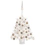 Árbol de Navidad preiluminado con luces y bolas blanco 65 cm de vidaXL, Arboles de navidad - Ref: Foro24-3077630, Precio: 72,...