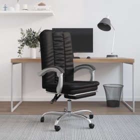 Silla de oficina reclinable cuero sintético negro de vidaXL, Sillas de oficina - Ref: Foro24-349717, Precio: 88,86 €, Descuen...