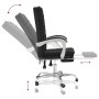 Reclining office chair in black synthetic leather by vidaXL, Office chairs - Ref: Foro24-349717, Price: 88,86 €, Discount: %