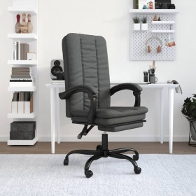 Silla de oficina reclinable de tela gris oscuro de vidaXL, Sillas de oficina - Ref: Foro24-349716, Precio: 105,99 €, Descuent...