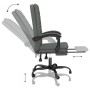 Silla de oficina reclinable de tela gris oscuro de vidaXL, Sillas de oficina - Ref: Foro24-349716, Precio: 109,42 €, Descuent...