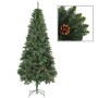 Frosted Christmas tree with lights, balls and pine cones 210 cm by vidaXL, Christmas trees - Ref: Foro24-3077846, Price: 143,...