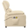 Liftable cream fabric massage chair by vidaXL, Electric massage chairs - Ref: Foro24-3126027, Price: 312,26 €, Discount: %