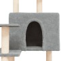 Cat scratching post with light gray sisal posts 153 cm by vidaXL, Cat furniture - Ref: Foro24-171694, Price: 58,37 €, Discoun...