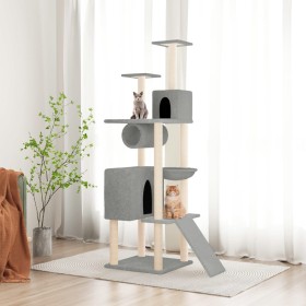 Cat scratching post with light gray sisal posts 168 cm by vidaXL, Cat furniture - Ref: Foro24-171700, Price: 79,71 €, Discoun...