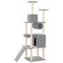 Cat scratching post with light gray sisal posts 168 cm by vidaXL, Cat furniture - Ref: Foro24-171700, Price: 74,85 €, Discoun...