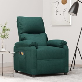 Sillón de masaje elevable tela verde oscuro de vidaXL, Sillones de masaje eléctricos - Ref: Foro24-3110990, Precio: 481,99 €,...