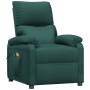 Sillón de masaje elevable tela verde oscuro de vidaXL, Sillones de masaje eléctricos - Ref: Foro24-3110990, Precio: 481,48 €,...