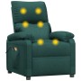 Sillón de masaje elevable tela verde oscuro de vidaXL, Sillones de masaje eléctricos - Ref: Foro24-3110990, Precio: 481,48 €,...