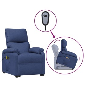 Sillón de masaje elevable de tela azul de vidaXL, Sillones de masaje eléctricos - Ref: Foro24-3126031, Precio: 438,99 €, Desc...