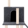 Rascador para gatos con postes de sisal gris oscuro 109 cm de vidaXL, Mobiliario para gatos - Ref: Foro24-171671, Precio: 46,...