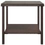 Mesa auxiliar vidrio templado ratán sintético marrón 45x45x45cm de vidaXL, Mesas auxiliares - Ref: Foro24-319399, Precio: 35,...