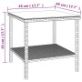 Mesa auxiliar vidrio templado ratán sintético marrón 45x45x45cm de vidaXL, Mesas auxiliares - Ref: Foro24-319399, Precio: 35,...