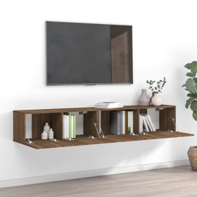 TV furniture set, 2 pieces, plywood, brown oak by vidaXL, TV Furniture - Ref: Foro24-3120283, Price: 83,51 €, Discount: %