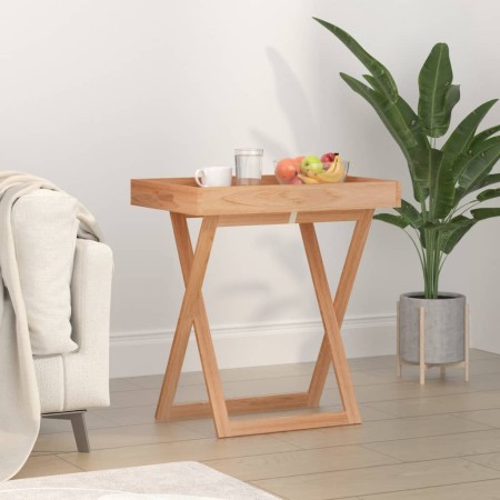 Mesa bandeja plegable madera maciza nogal 52x36x56,5 cm de vidaXL, Bandejas - Ref: Foro24-350349, Precio: 53,99 €, Descuento: %