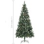 Eisiger Weihnachtsbaum mit Lichtern, Kugeln und Zapfen 210 cm von vidaXL, Weihnachtsbäume - Ref: Foro24-3077849, Preis: 138,7...